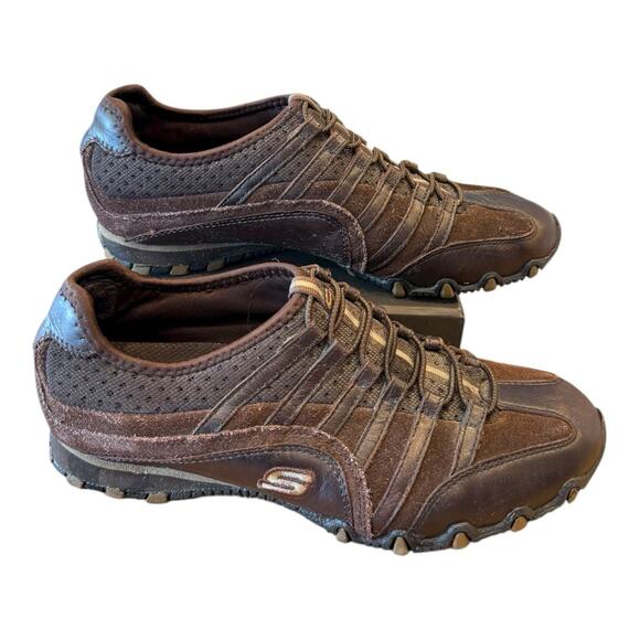 Skechers Women's Shoes Brown Leather Slip On Athletic Sneakers Size 6.5 - Picture 7 of 12